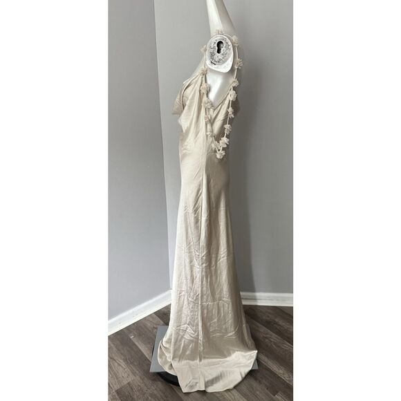 Self-portrait Flower Maxi Dress in Champagne Size US 10 $510 - Picture 7 of 11
